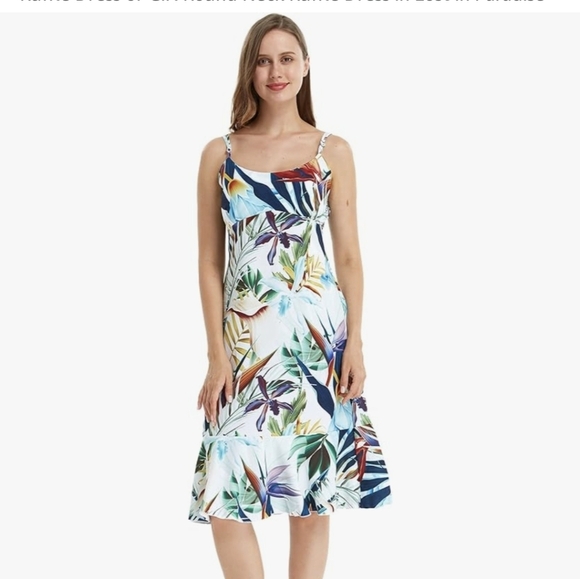 Hawaii Hangover Mermaid Ruffle Dress Paradise Size L - Picture 1 of 6